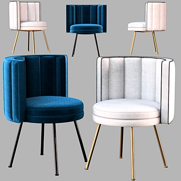Elegant Torii Dining Chairs by Minotti 3D model image 1 
