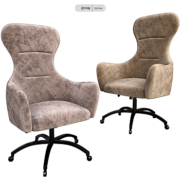 Elegant Swivel Armchair: Giampier 3D model image 1 