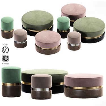 Modern Edds Pouf Ottoman for Contemporary Interiors 3D model image 1 