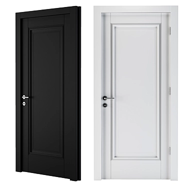 Elegant Classic Door Model 3D model image 1 