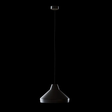 Elegancka lampa wisząca CAT'S HAT – czarna 3D model image 1 