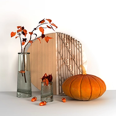 Autumn Harvest Decor Set 3D model image 1 