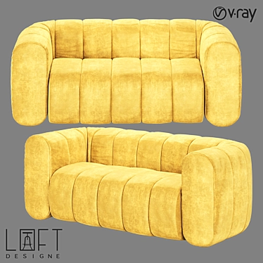 Modern Loft Sofa in 1682 Design 3D model image 1 