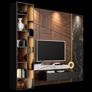Modern TV Stand for Visualizations 3D model image 1 