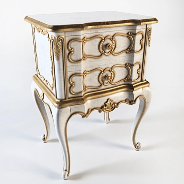 frenchbedroomcompany Palais Royal Ivory & Gold Bedside Table