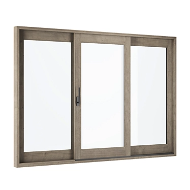 Modern Wood Sliding Patio Door 3D model image 1 