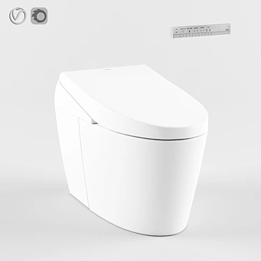 TOTO NEOREST AH Toilet: Electronic, wall-mounted with Remote Control 3D model image 1 