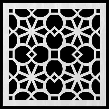 Square Carved Panel: Decorative, Versatile & Elegant 3D model image 1 