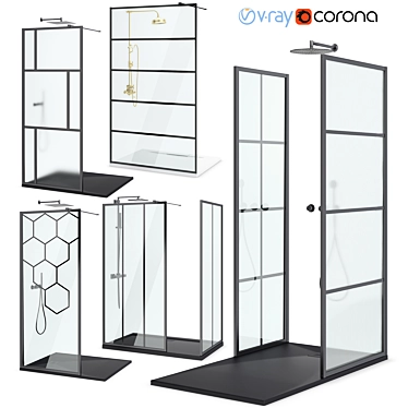 Modern Shower Panels Set - West One Bathrooms 109 3D model image 1 