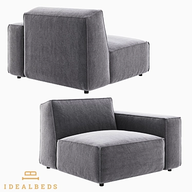Title: Modular Arm Chair: Sleek Design & Plush Comfort 3D model image 1 