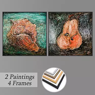 Gallery Frames Collection: Set of 2 Wall Pictures 3D model image 1 