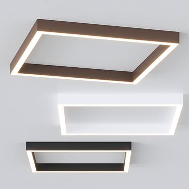 Sleek Rail Quadra Ceiling Lamp 3D model image 1 