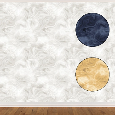 Seamless Wallpaper Set: 3 Colors 3D model image 1 