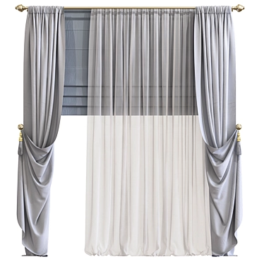 Revamp Your Space with Curtain 731 3D model image 1 