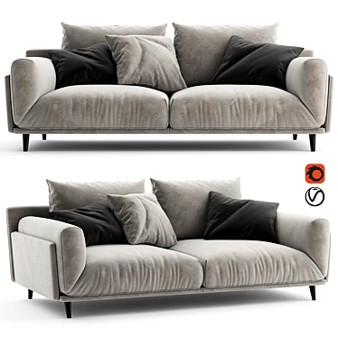 Arflex Faubourg: Modern Design Sofa 3D model image 1 