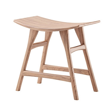 Versatile Oak Osso Stool 3D model image 1 