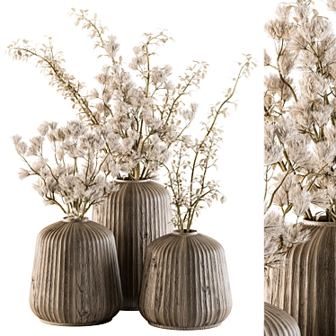 Elegant Dried Plant Bouquet Set 3D model image 1 