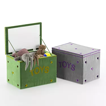 Bambini Big Box Pouf 3D model image 1 