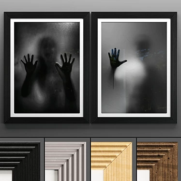 Elegant Art Frames: Set of 2 3D model image 1 