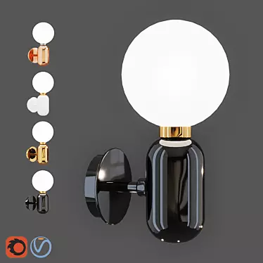 Aballs Wall Lamp: Elegant Illumination for Your Walls 3D model image 1 