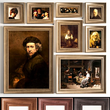 Rembrandt Texture Art Frames 3D model image 1 