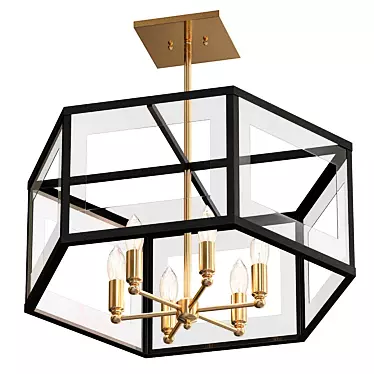 Urban Elegance Chandelier - 6 Light 3D model image 1 