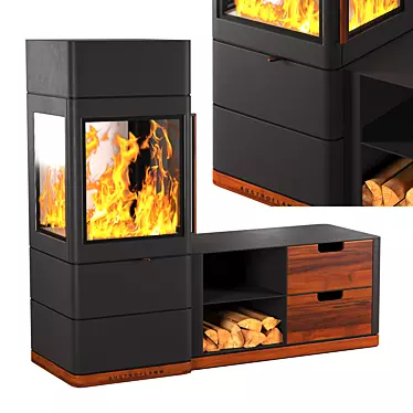 Ivy Stoves: Stylish Cast Iron Fireplaces 3D model image 1 