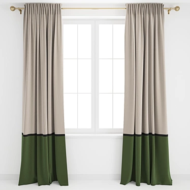 Title: Elegant Draperies 3D model image 1 