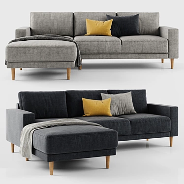 Modern JYSK EGENSE Chaise Sofa 3D model image 1 