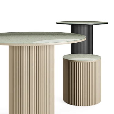 Marble Roll Table: Elegant and Versatile 3D model image 1 