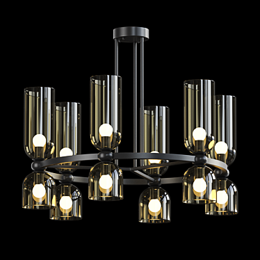 Elite CH 6 Glass Pendant Lamp 3D model image 1 