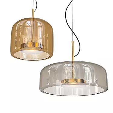 Modern Loft Glass Pendant Light 3D model image 1 