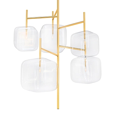 Elegant Glass Pendant Light 3D model image 1 