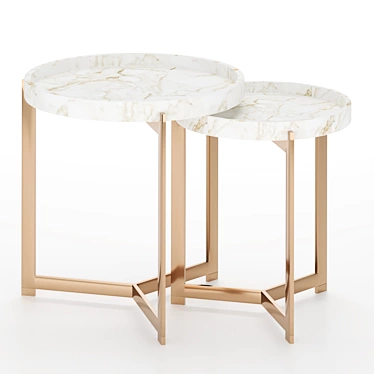 Luxurious Fendi Ripple Table 3D model image 1 