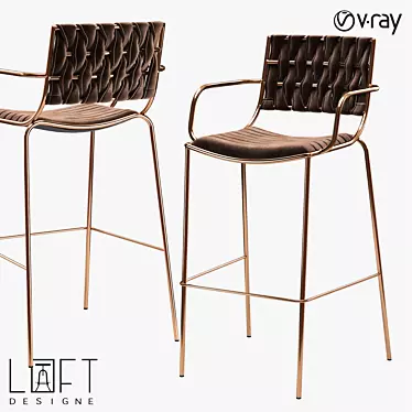Loft Designe 30468: Stylish Bar Chair 3D model image 1 