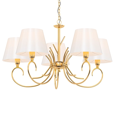 Freya FR2013PL-05G Chandelier 3D model image 1 