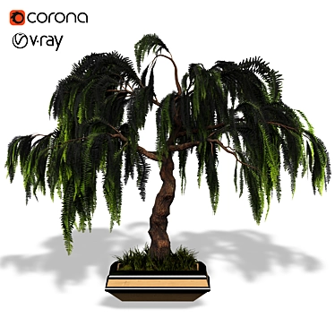 Elegant Faux Tree Plant 3D model image 1 