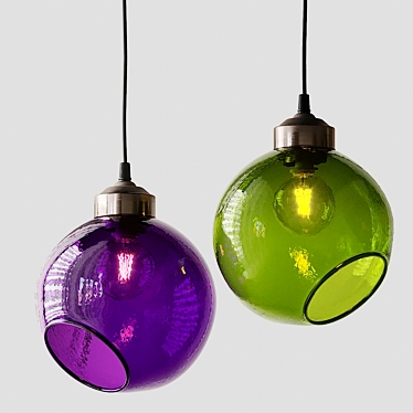 Glass Sphere Pendant Light 3D model image 1 