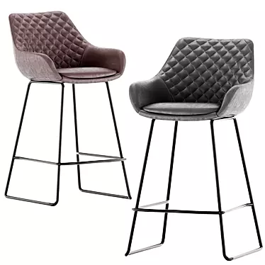 Sleek and Stylish Daniel Bar Stool 3D model image 1 