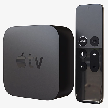 Apple TV 3D Remote: Sleek and Functional 3D model image 1 