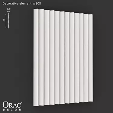 Zigzag 3D Wall Decor by Orac 3D model image 1 