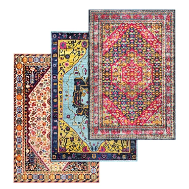 High-Quality Carpet Set 3D model image 1 