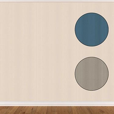 Seamless Wallpaper Set: 3 Colors 3D model image 1 
