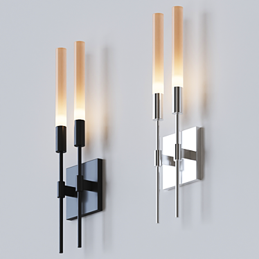 Sleek LED Wall Sconce 3D model image 1 