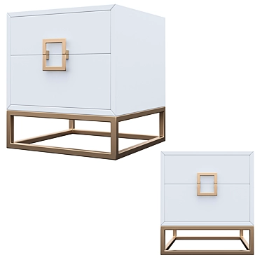 Sleek Madison Bedside Table 3D model image 1 