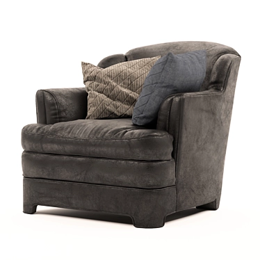Luxury Comfort Leather Armchair 3D model image 1 