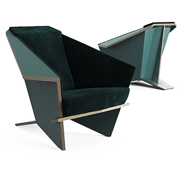 Taliesin Armchair: Frank Lloyd Wright's Icon 3D model image 1 