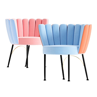 Elegant Angel Dining Chair: Mid-Century Sophistication 3D model image 1 