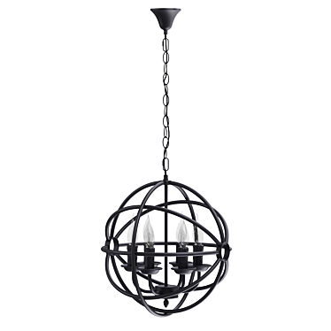 Elegant Lock Light Fixture 3D model image 1 