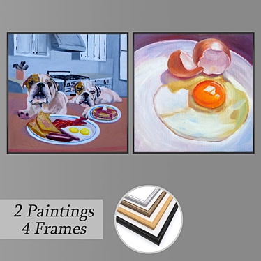 Modern Art Set: No.2427 Wall Paintings 3D model image 1 